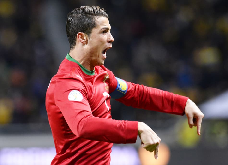 Cristiano Ronaldo - Suécia x Portugal (Foto: Jonathan Nackstrand/ AFP)
