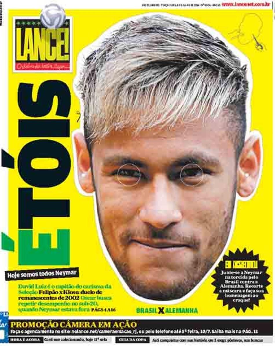Capa do jornal LANCE! - Neymar