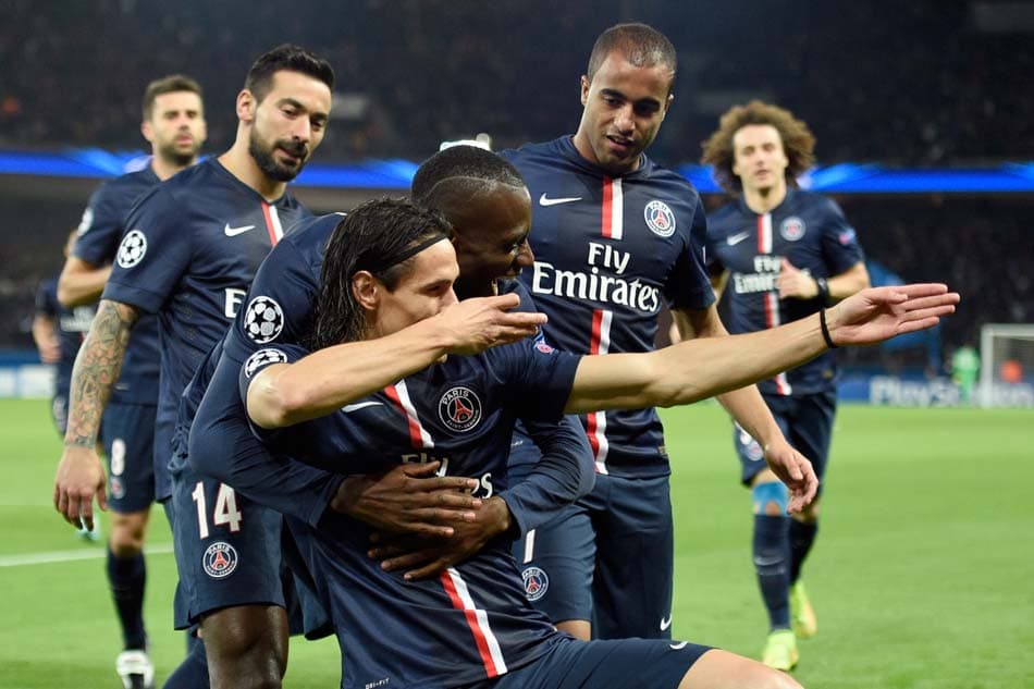 Cavani - PSG x Apoel, Liga dos Campeões (Foto: Franck Fife/AFP)