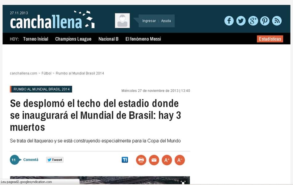 Rola lá fora (Foto: Reprodução)