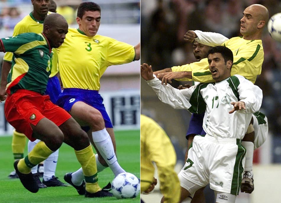 Lucio e Cris pela Seleção Brasileira (Fotos: Arquivo/LANCE!Press)
