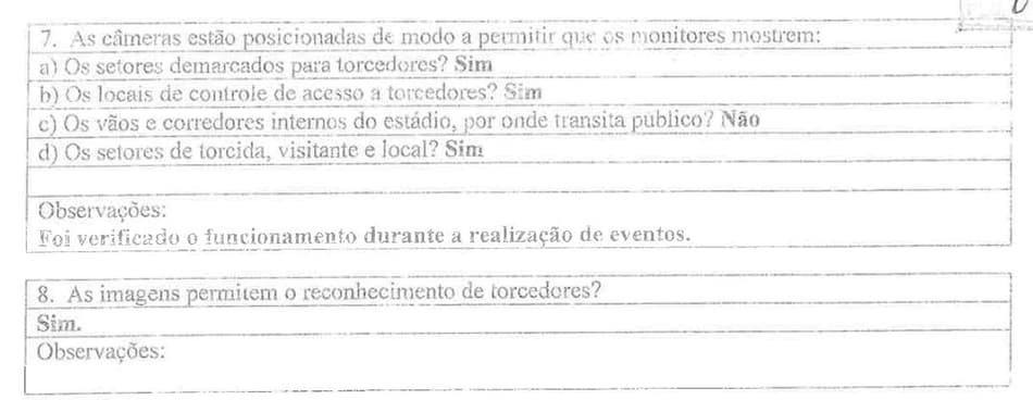 Laudo de segurança emitido pela FPF (Foto: Reprodução)