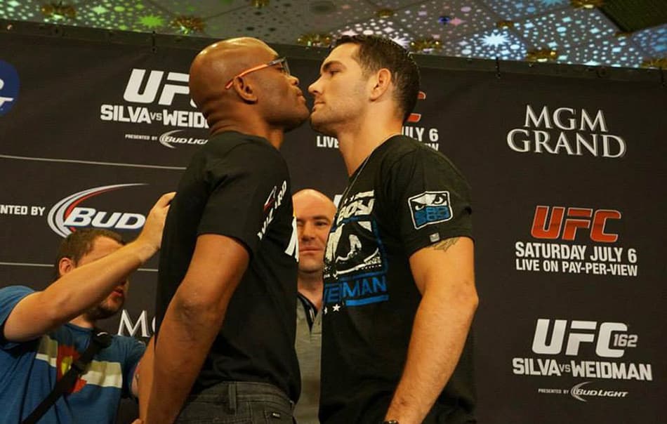 As imagens da coletiva de imprensa do UFC 162 (Foto: Divulgação/UFC)