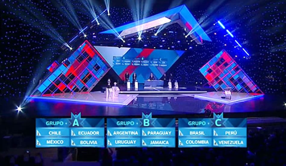 FRAME - Sorteio da Copa América 2015 - Divisão de grupos (Foto: Reprodução)