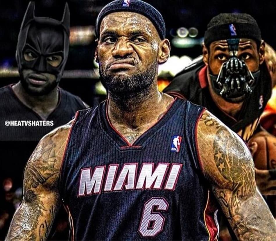Montagem compara máscara de LeBron James com personagens (Foto: Reprodução/Twitter)