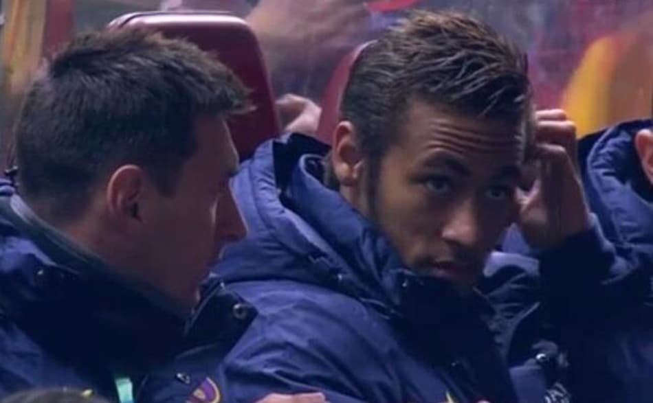 Messi e Neymar (Foto: Reprodução de TV)