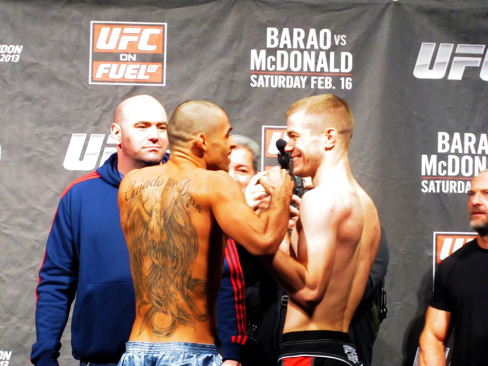 Pesagem para o UFC Londres (Foto: Luis Fernando Coutinho)