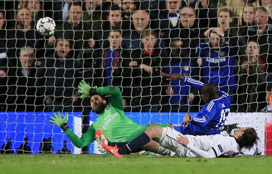 Chelsea x Paris Saint-Germain - Gol de Demba Ba (Foto: AFP PHOTO/ADRIAN DENNIS)