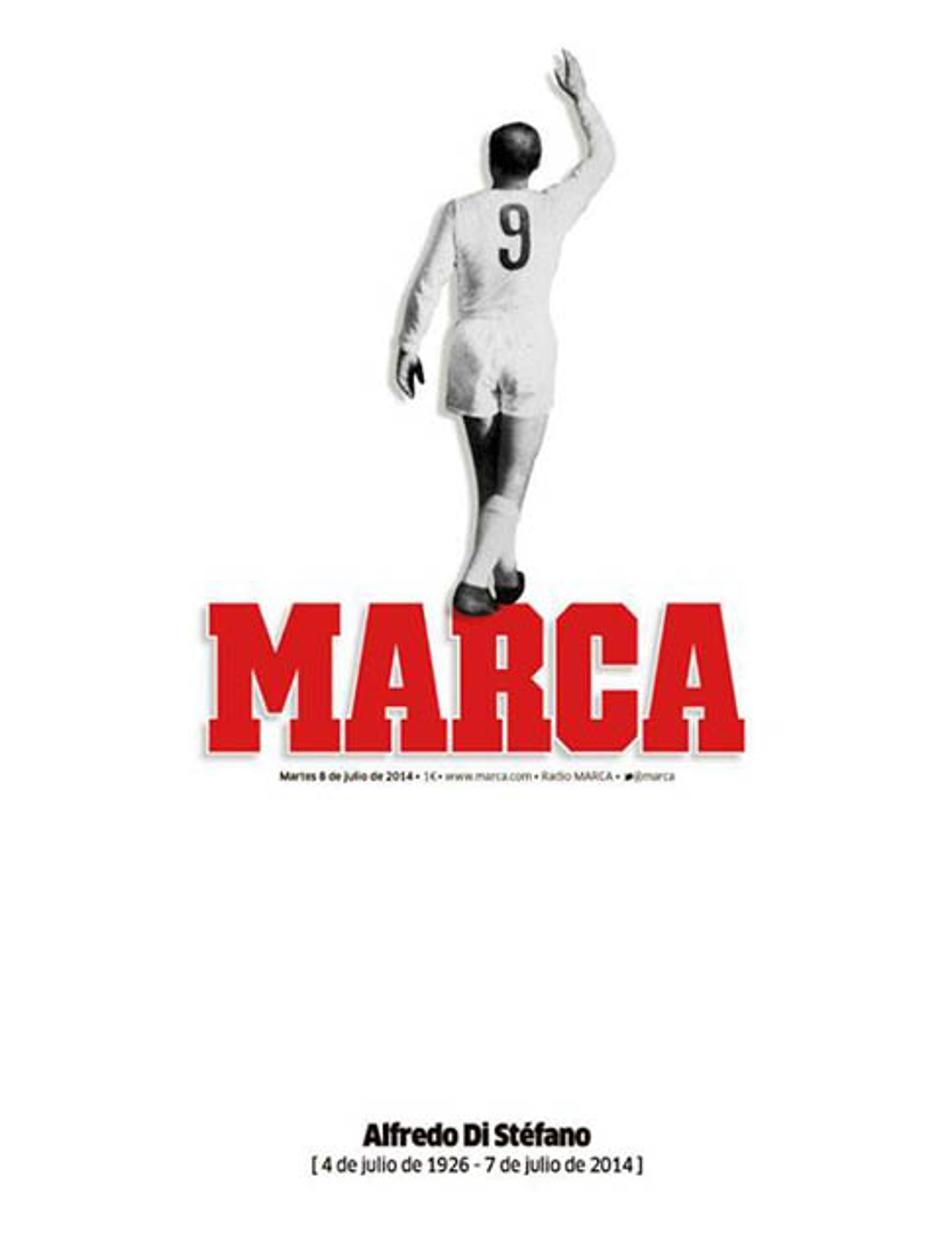 Marca traz capa 'sem explicação' sobre Di Stéfano (Foto: Reprodução)