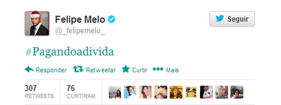 Felipe Melo (Foto: Reprodução/ Twitter)