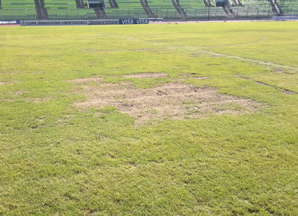 Gramado do estádio do Caracas (Foto: Rodrigo Lois)