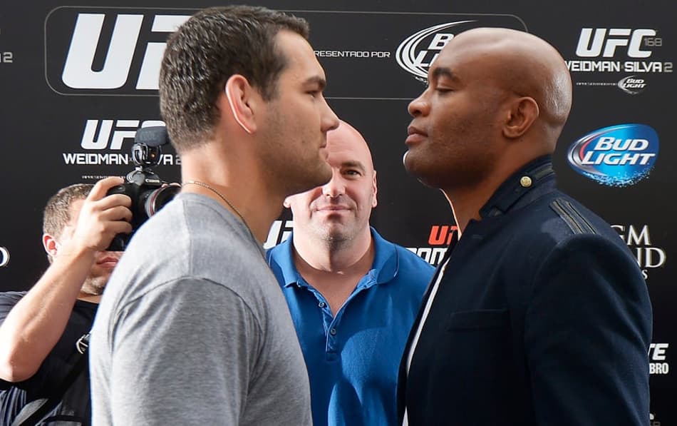 A passagem de Anderson Silva, Chris Weidman e Dana White pelo Brasil (Foto: Divulgação/UFC)