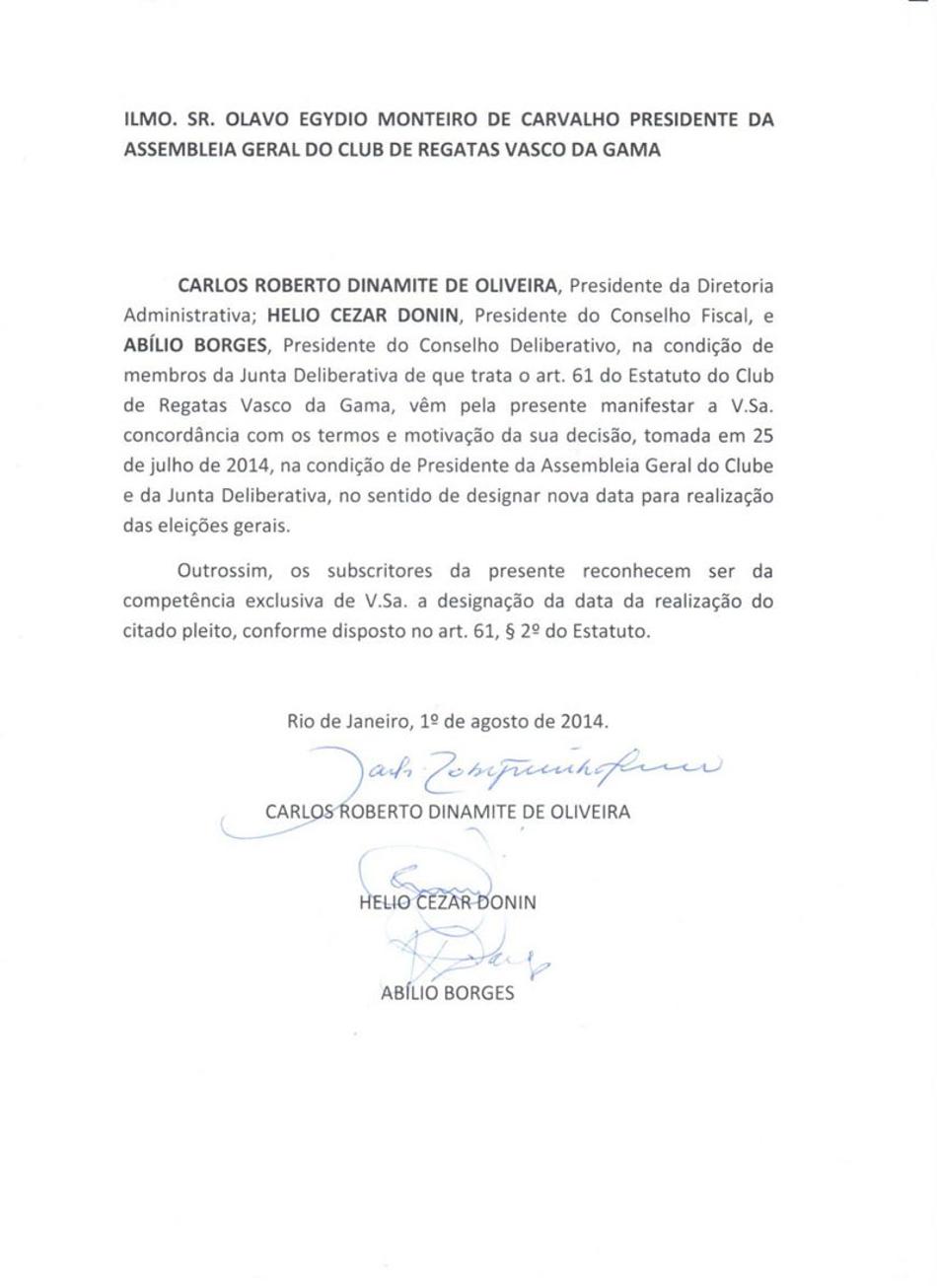 Documento Vasco (Reprodução)