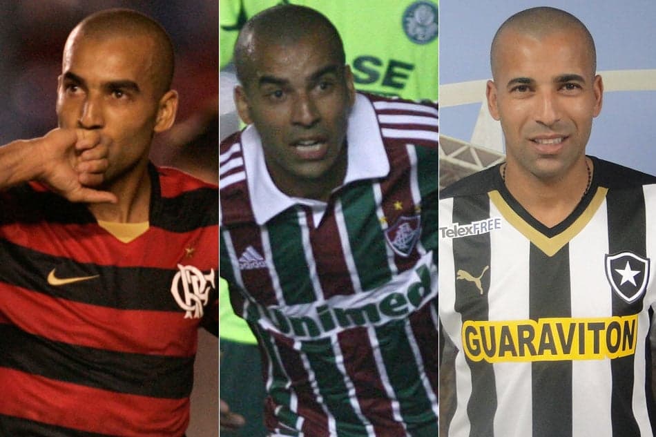 Emerson Sheik - Camisas de Flamengo, Flumiense e agora, Botafogo (Fotos: LANCE!Press)