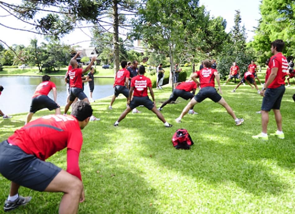 Inter repete pré-temporada em gramado (Foto: Alexandre Lops/Internacional)