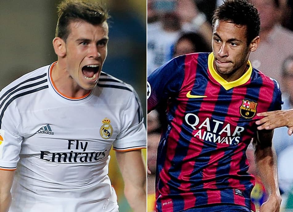 Bale e Neymar (Fotos: AFP)