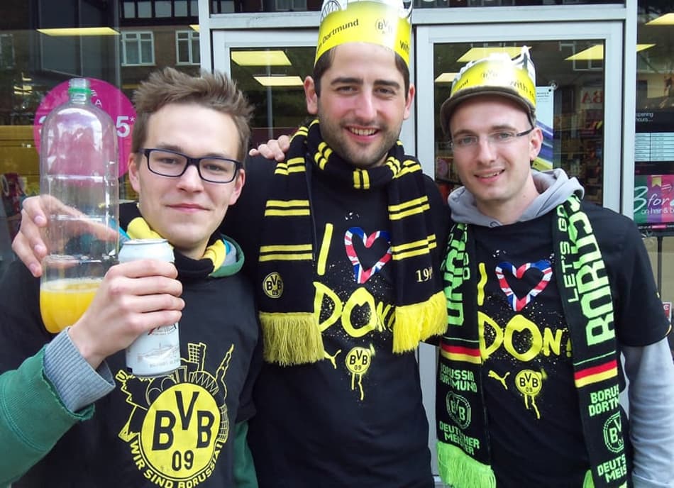 Torcida Borussia Champions 1 nota (Foto: Bernardo Cruz)