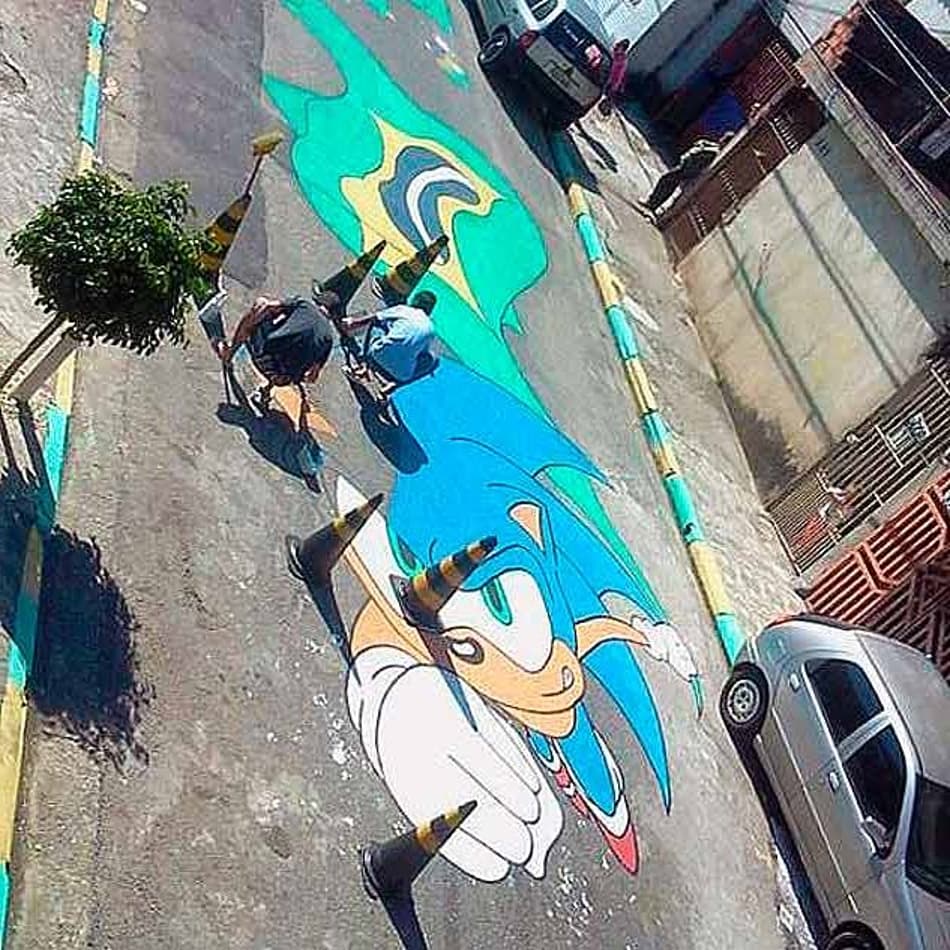 Rua pintada (Foto: Ricardo Paulino Bezerra)