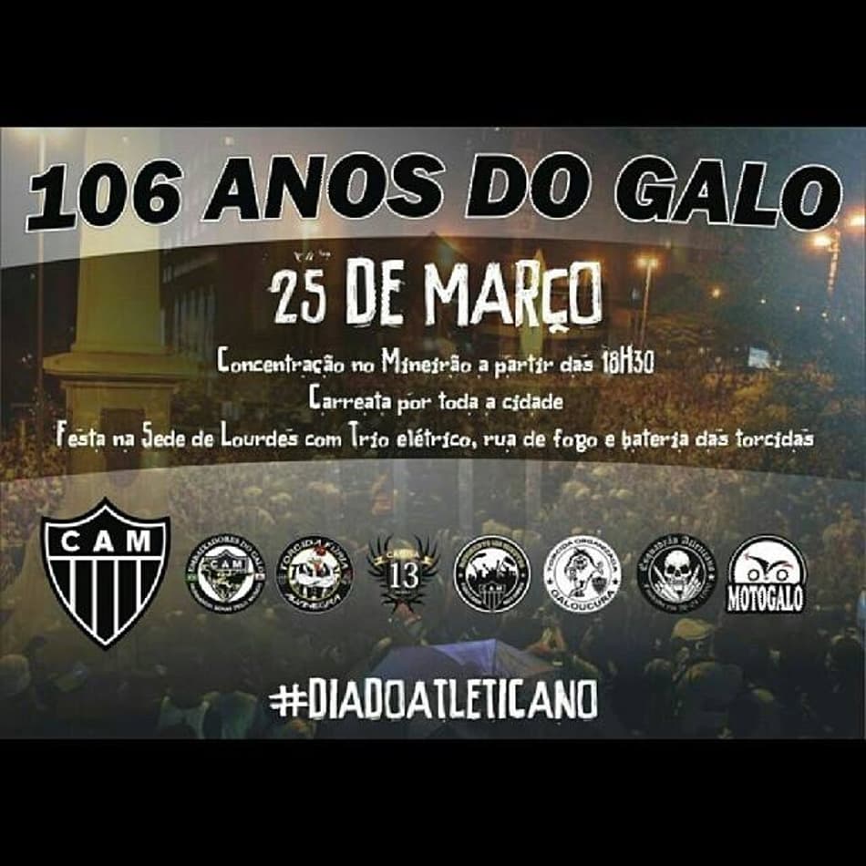 Torcida do Atlético-MG prepara festa para aniversário do clube (Foto: Divulgação)