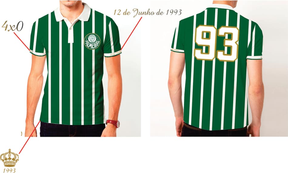 Camisa retrô dos 20 anos da conquista do Paulistão (Foto: Divulgação)