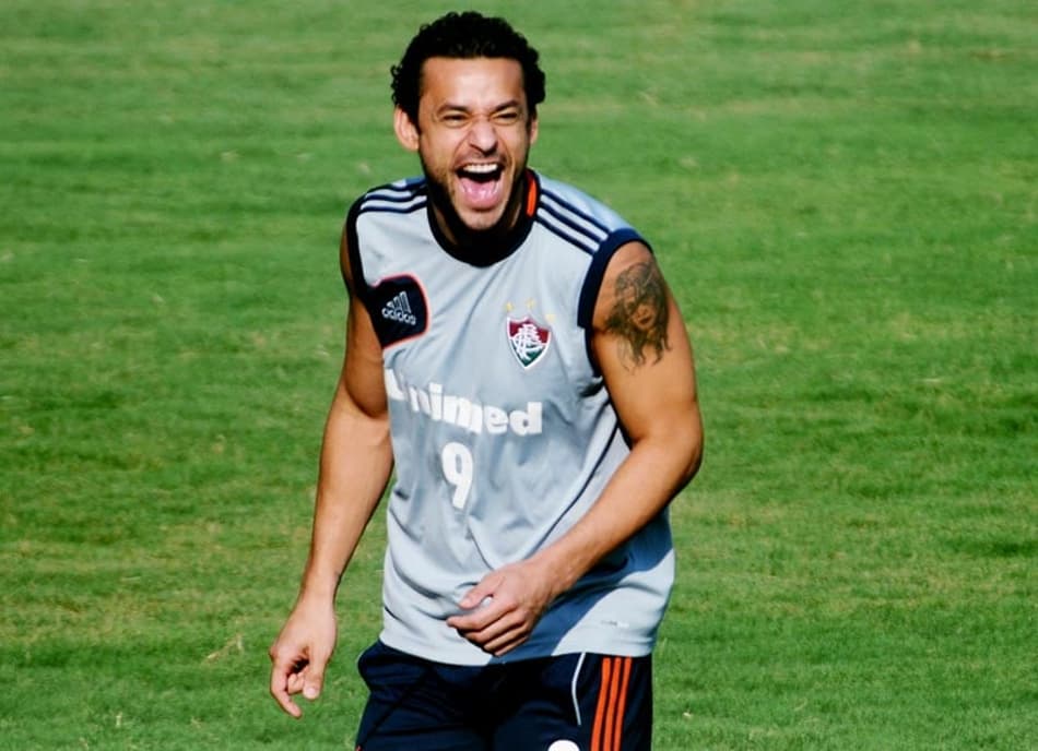 Fred - Treino do Fluminense (Foto: Bruno de Lima)