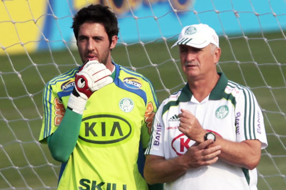 Bruno e Felipão (Foto: Miguel Schincariol)