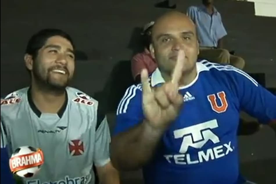 Torcedores do Vasco e da Universidad de Chile (Foto: Divulgação)