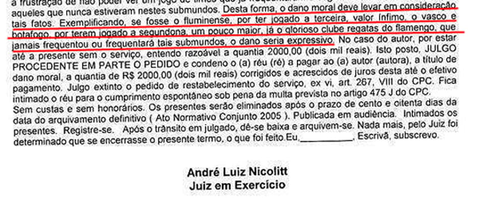 Juiz que ironizou rivais do Flamengo em sentença não se arrepende: 'Me fez ter uma importante reflexão'