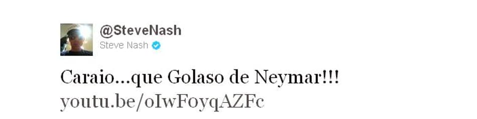 Steve Nash vibra com golaço de Neymar no Twitter