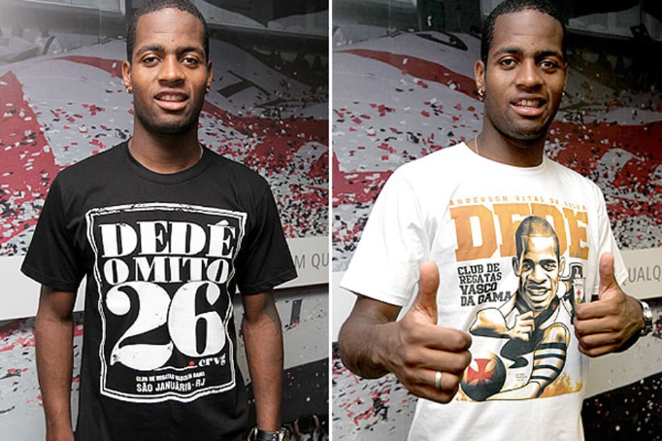Dedé com camisa do Mito da Colina (Foto: Divulgação)