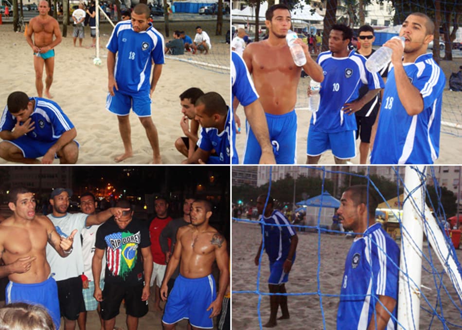 José Aldo no futebol de areia - UFC (Foto: Waldir Leite/Divulgação)
