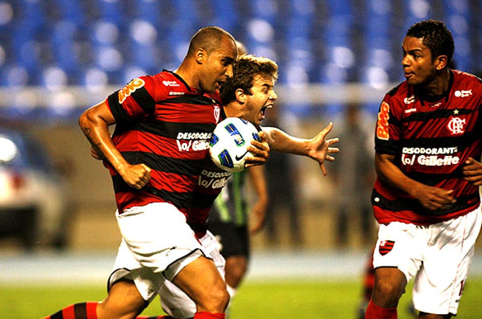 Gol do Deivid - Flamengo x América-MG (Foto: Paulo Sérgio)