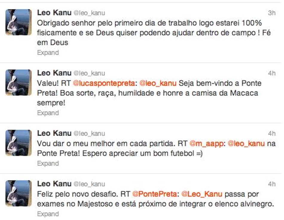 Leo Kanu (Foto: Reprodução do Twitter)