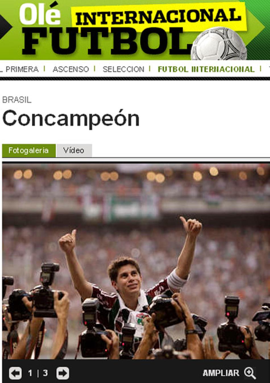 ‘Olé’ exalta título de Conca: ‘Concampeón’