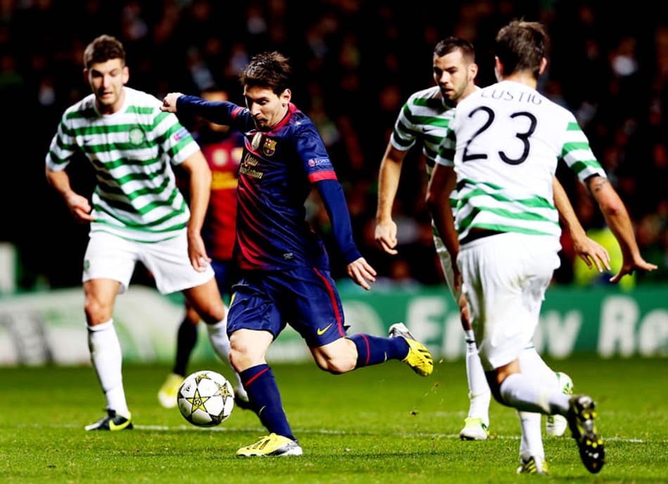 Belo presente! Um dia depois do aniversário, Celtic derrota o Barça