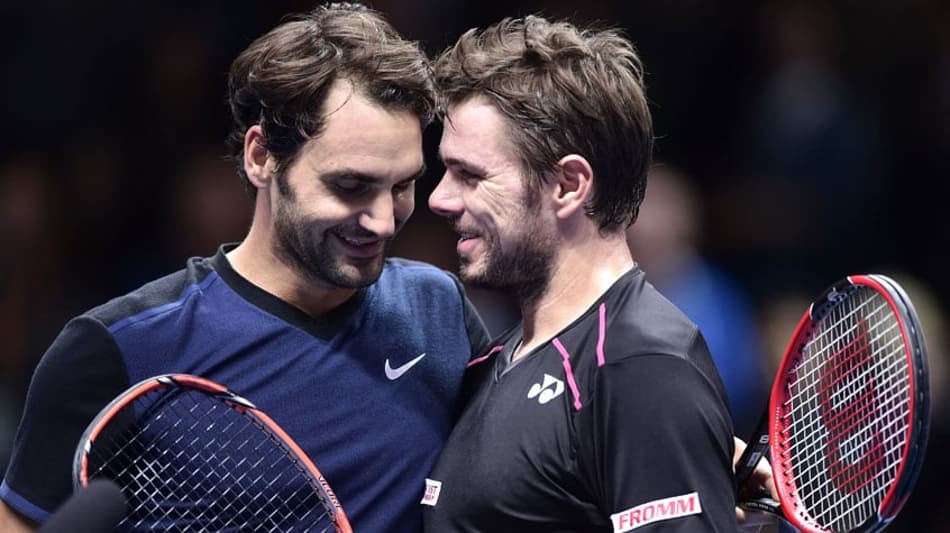 HOME - Roger Federer x Stanislas Wawrinka - ATP World Finals (Foto: Leon Neal/AFP)