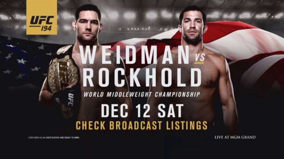 UFC 194: Assista ao trailer da disputa de título entre Weidman e Rockhold