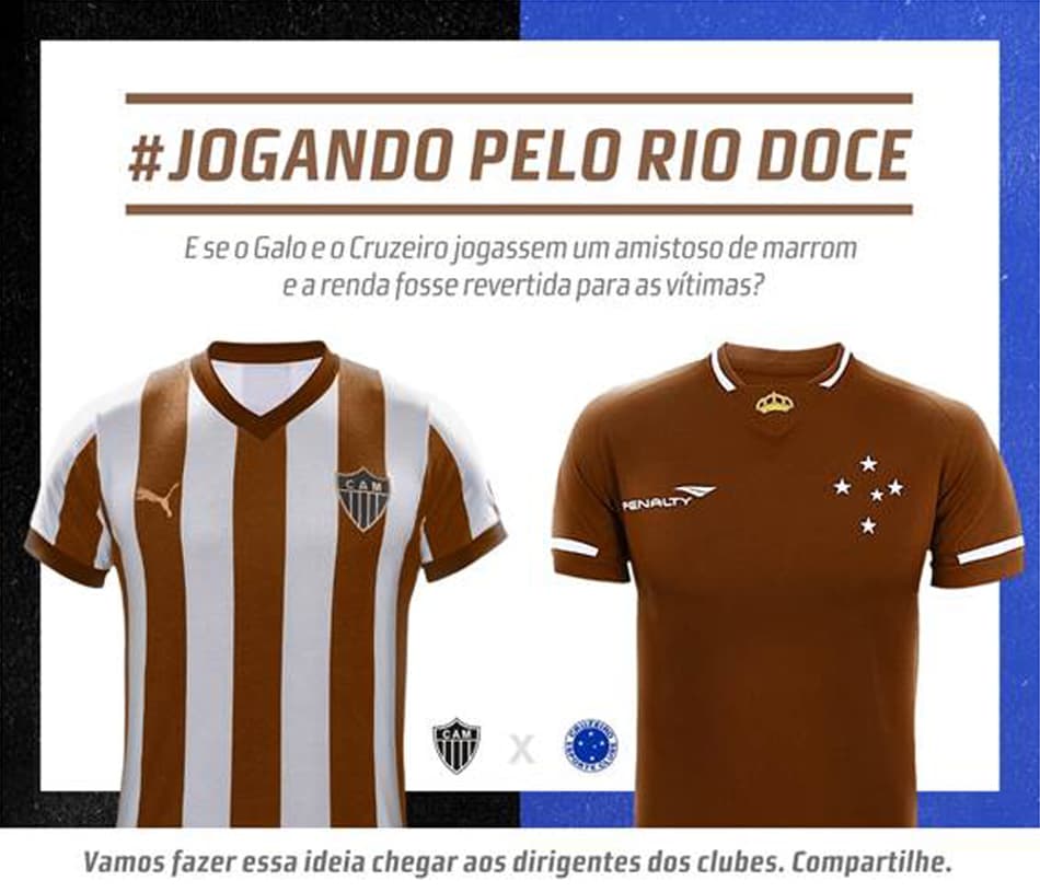 Agência quer jogo entre Cruzeiro e Atlético Mineiro para ajudar vítimas do desastre em MG