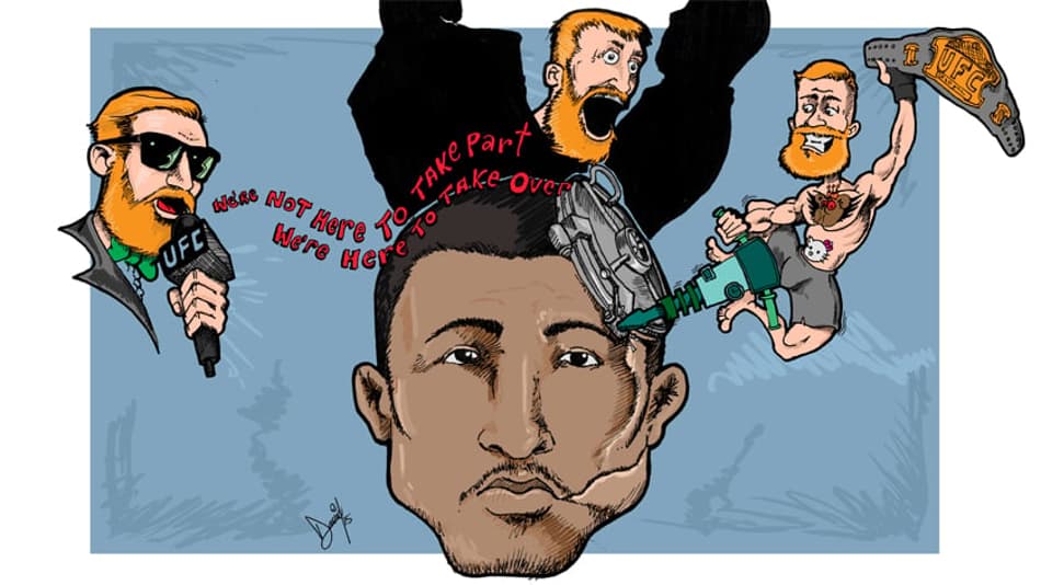 José Aldo encara Conor McGregor no UFC 194 (CHARGE: David Carvalho)