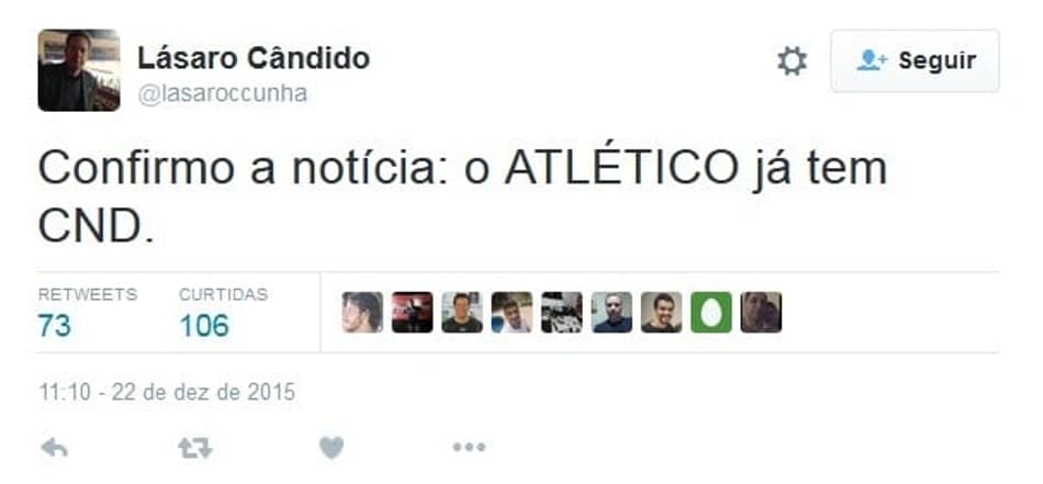 Atlético-MG consegue CND e está regular no Profut