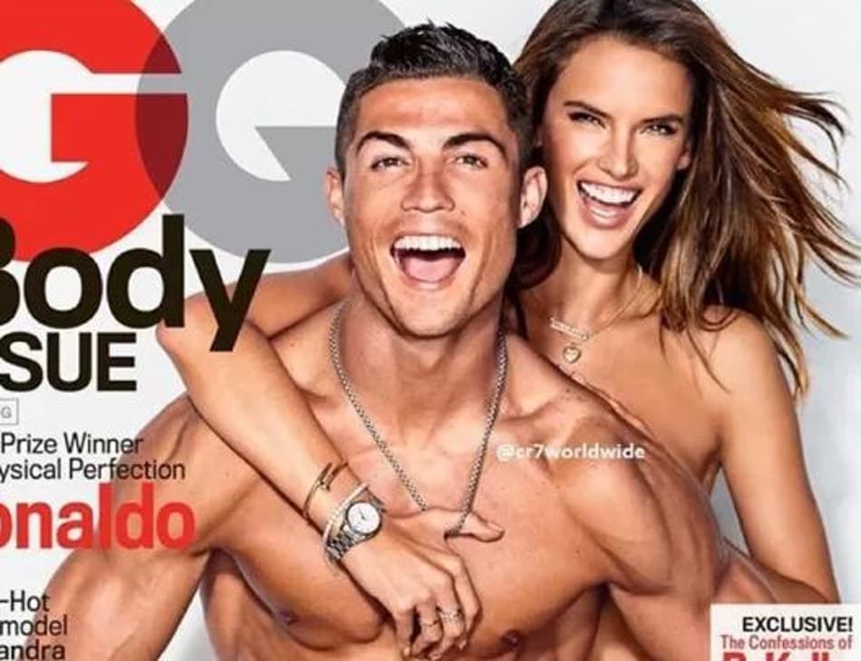 Cristiano Ronaldo é capa de revista ao lado de modelo brasileira