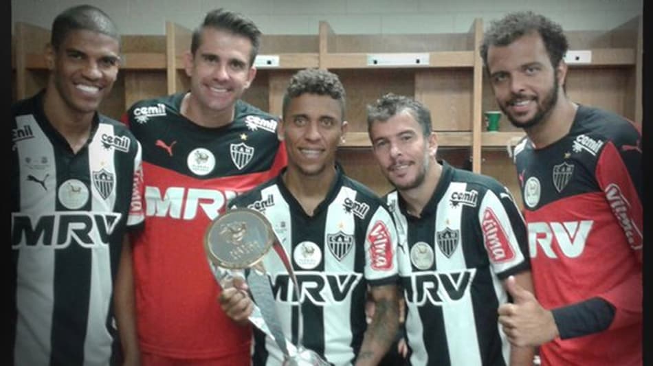 HOME - Atlético-MG comemora o título da Florida Cup no vestiário (Foto: Reprodução/Instagram)