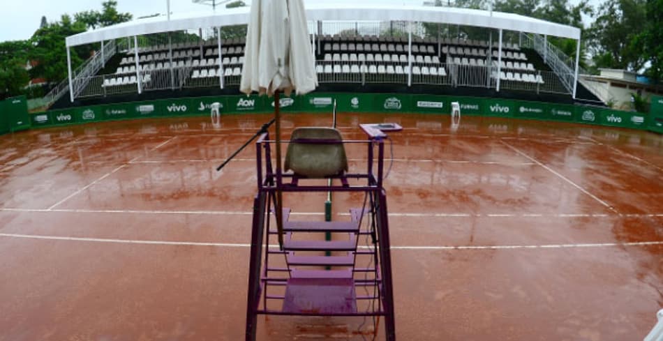 Chuva atrapalha programação do Aberto do Rio pelo quarto dia