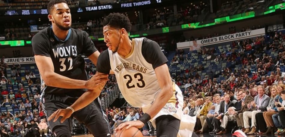 Em show de Anthony Davis, Pelicans bate Wolves