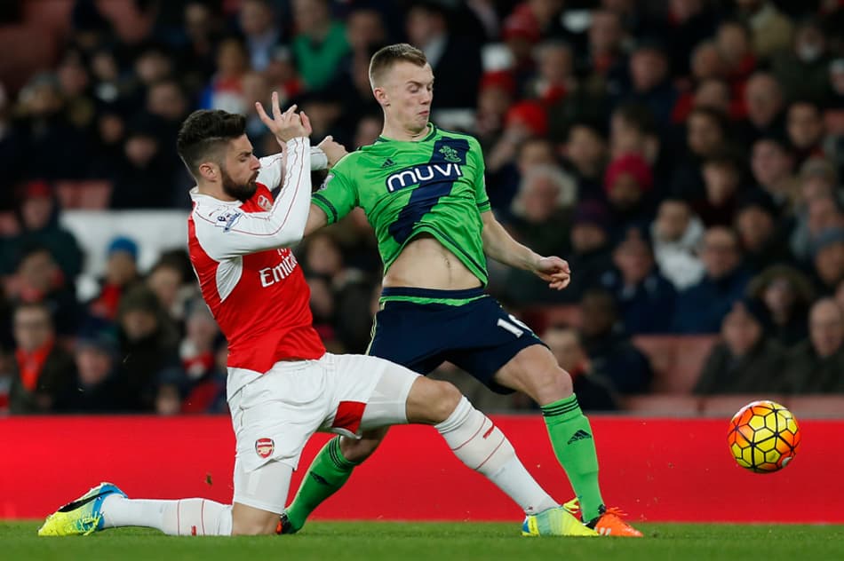 Arsenal fica no zero com o Southampton e se afasta da briga pelo Campeonato Inglês