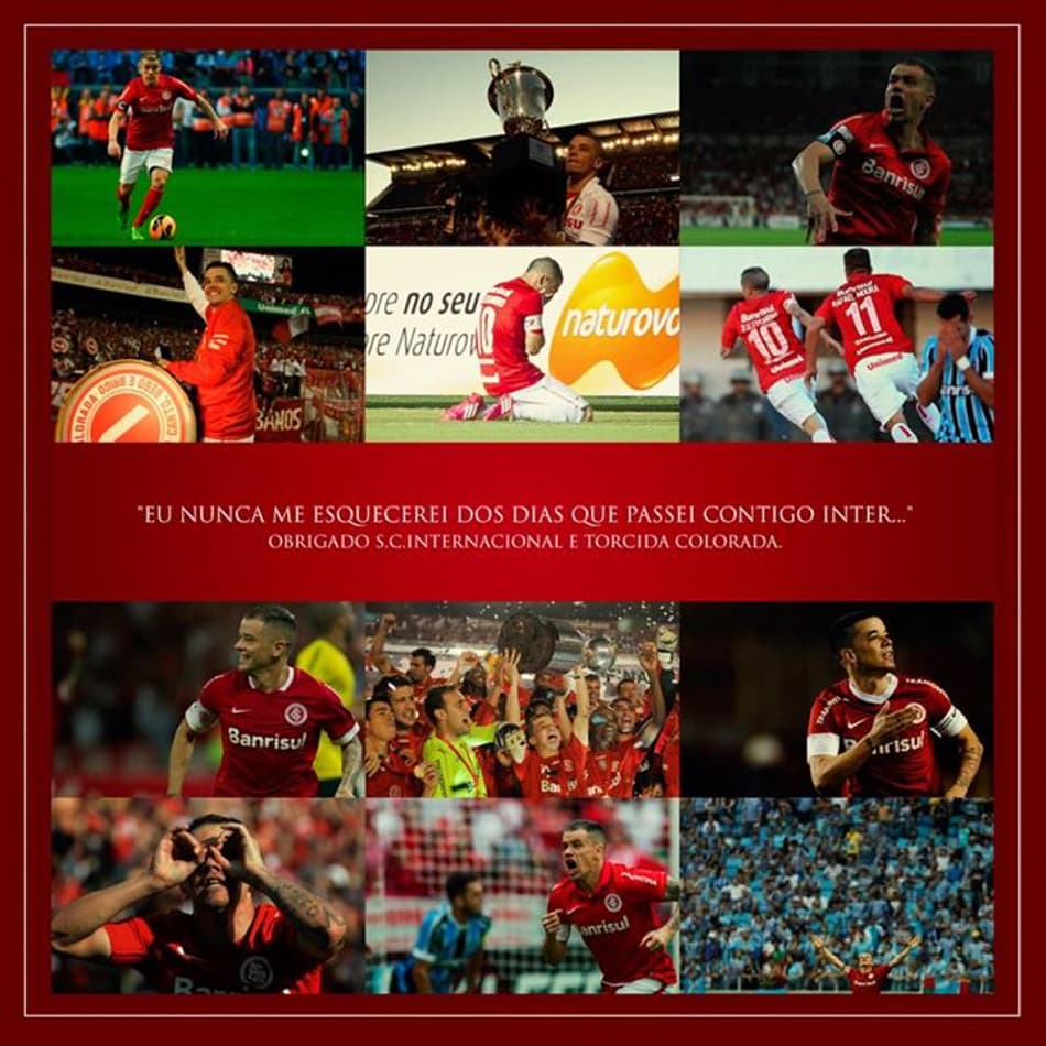 Com um 'até logo', D'Alessandro exalta identificação com o Inter