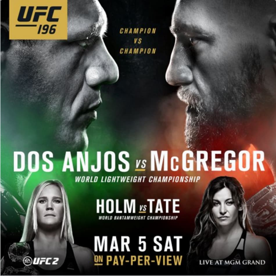 Dana admite mudança em pôster do UFC 196 após crítica de McGregor