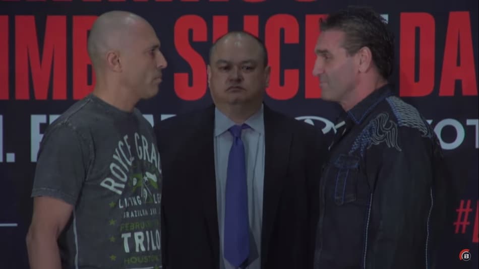 Veja a encarada entre Royce Gracie e Ken Shamrock antes de revanche