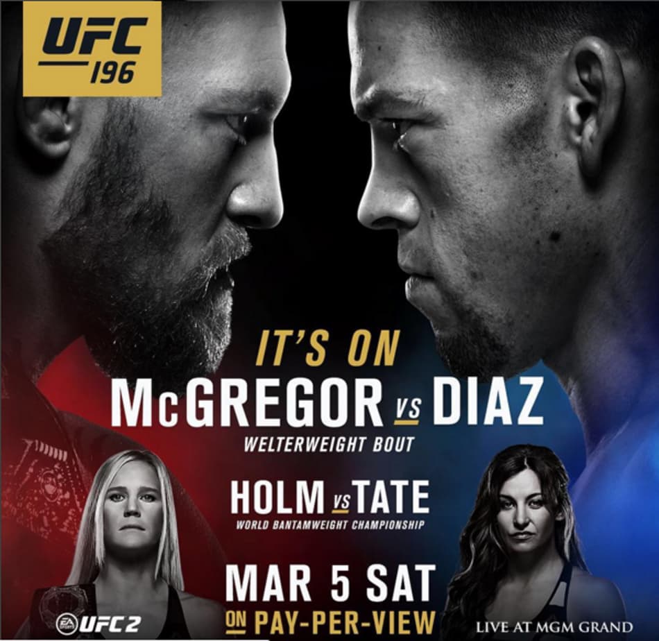 Sem Dos Anjos, Nate Diaz é escolhido para enfrentar McGregor no UFC 196