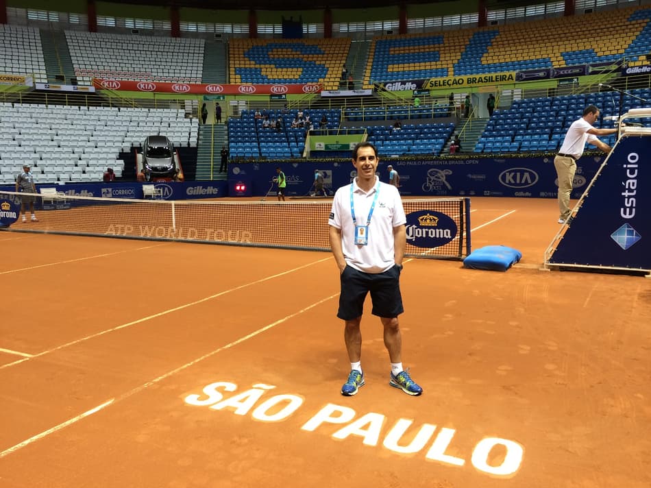 Alejandro Resnicoff na quadra central do Brasil Open em 2014